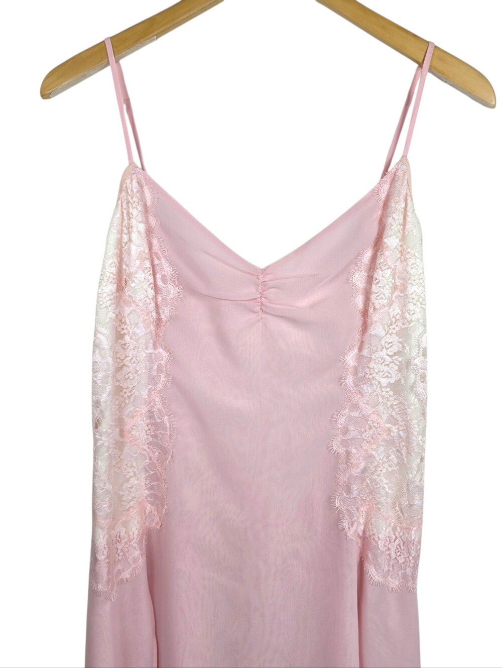 VTG Valerie Stevens Slip Dress Sz L Sheer Lace Nightgown Fairy Ethereal Feminine - Picture 2 of 10